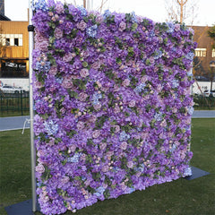 Lofaris Chic Purple Rose Artificial Flower Wall For Wedding