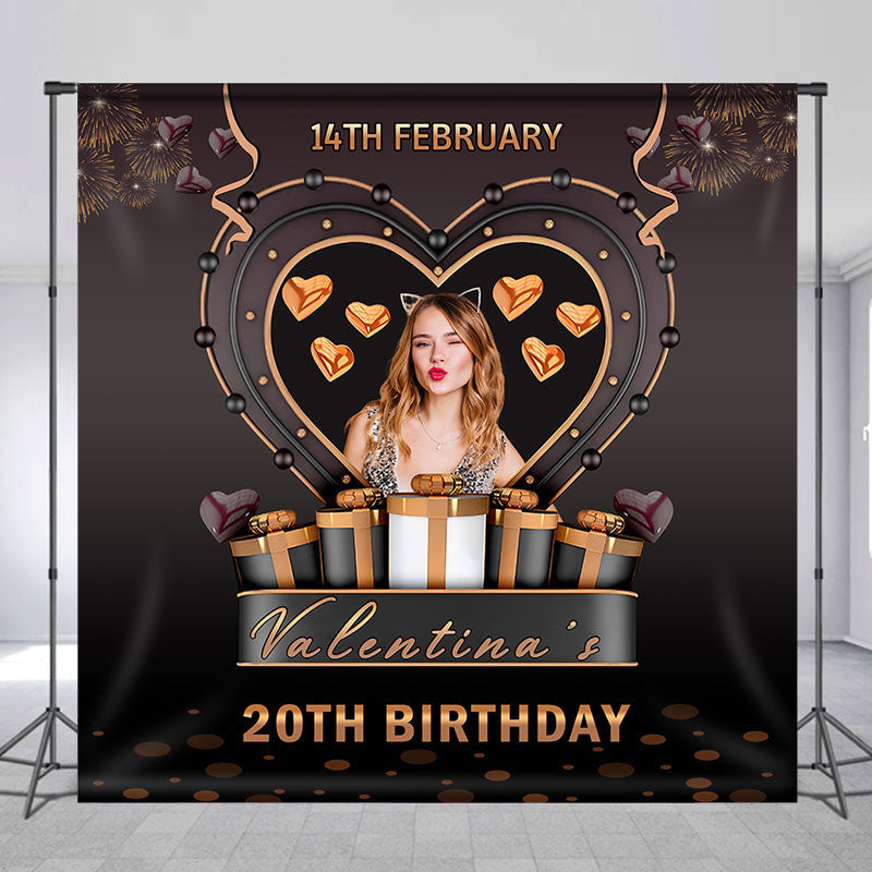 Lofaris Chocolate Color Spark Gift Custom Birthday Backdrop