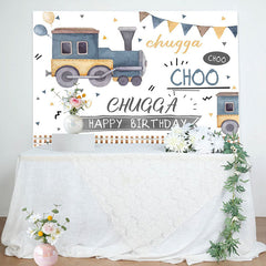 Lofaris Choo Chugga Trains Balloon Birthday Backdrop For Boy