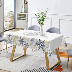 Lofaris Chrismas Tree Snow Dining Room Rectangle Tablecloth