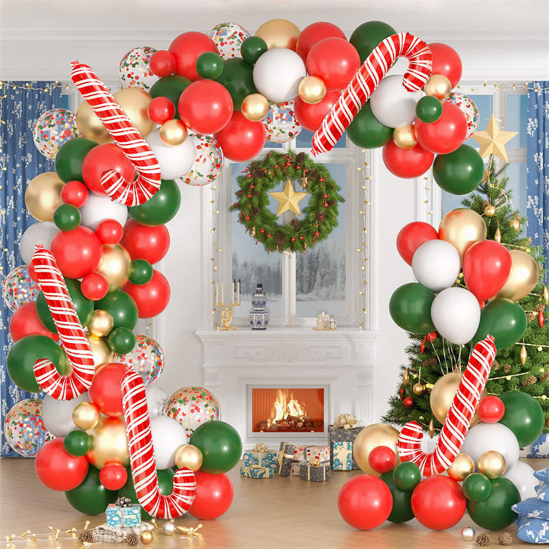 Lofaris Christmas Balloon Arch Kit Red Candy Cane Party Decorations