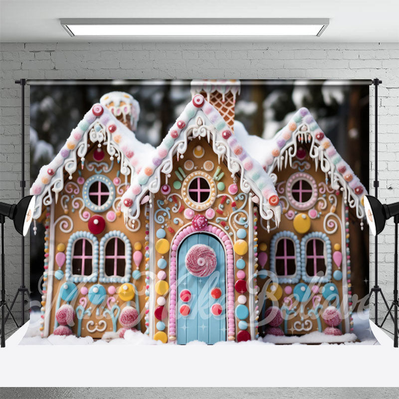 Lofaris Christmas Candy House Backdrop For Photo Studio