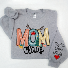 Lofaris Christmas Claus Mom And Kids Mother Day Gift For Sweatshirt LTP01