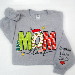 Lofaris Christmas Clip Art Mom And Kids Custom Sweatshirt