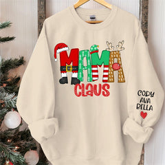 Lofaris Christmas Elf Elk Claus Custom Mom Daughter Sweatshirt