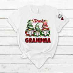 Lofaris Christmas Gnome Blessed Grandma And Kids T - Shirt