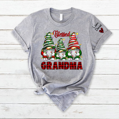 Lofaris Christmas Gnome Blessed Grandma And Kids T - Shirt