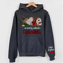 Lofaris Christmas Love Being Called Grandma Custom Hoodie