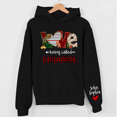 Lofaris Christmas Love Being Called Grandma Custom Hoodie