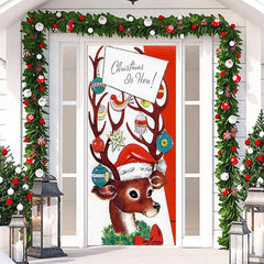 Lofaris Christmas On Here Elk Balls Door Cover Decoration