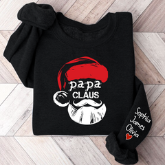 Lofaris Christmas Papa Claus Gift Custom Name Sweatshirt