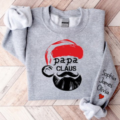 Lofaris Christmas Papa Claus Gift Custom Name Sweatshirt