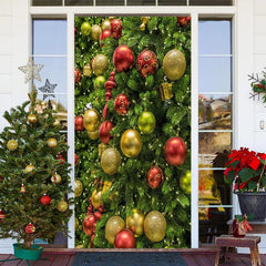 Lofaris Christmas Tree Balls Greene Door Cover Decoration