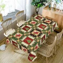 Lofaris Christmas Tree Santa Decorative Rectangle Tablecloth