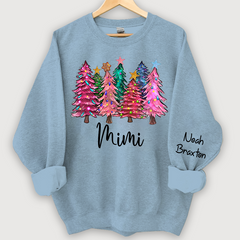 Lofaris Christmas Tree With Lights Grandma Custom Sweatshirt