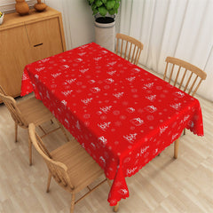 Lofaris Christmas Trees Presents Red Home Party Tablecloth