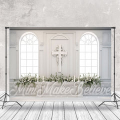 Lofaris Church Interior Easter Backdrop With Cross And Window