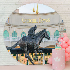 Lofaris Churchill Downs Building Statue Kentucky Day Backdrop