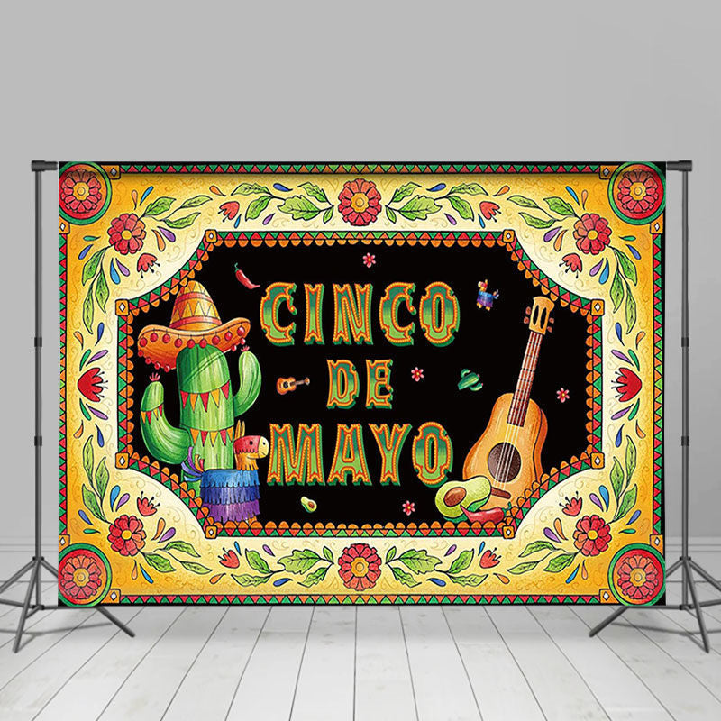 Lofaris Cinco De Mayo Floral Mexican Childrens Day Backdrops