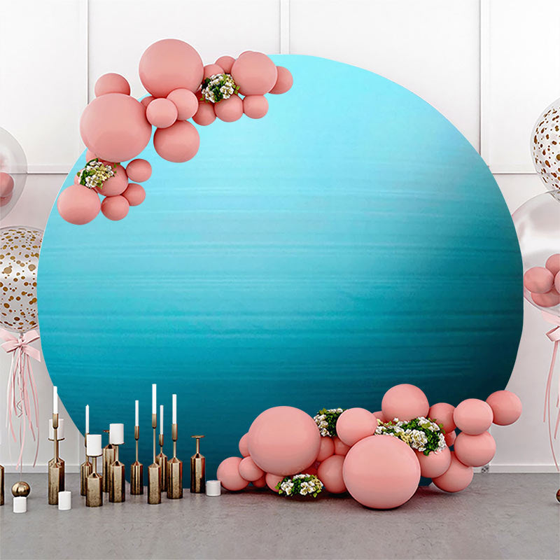 Lofaris Circle Blue Uranus Surface Texture Birthday Backdrop