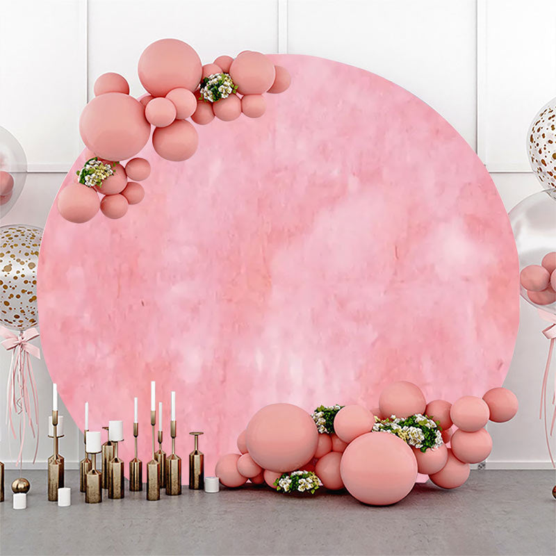 Lofaris Circle Elegant Pink Abstract Texture Birthday Backdrop