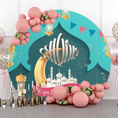 Lofaris Circle Flag Lantern Dome Happy Eid Mubarak Backdrop