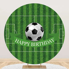 Lofaris Circle Football Field Stripe Backdrop For Birthday