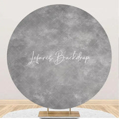 Lofaris Circle Gray Marble Abstract Texture Birthday Backdrop