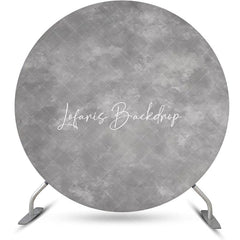 Lofaris Circle Gray Marble Abstract Texture Birthday Backdrop