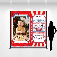 Lofaris Circus Greatest Show Custom 1st Birthday Backdrop