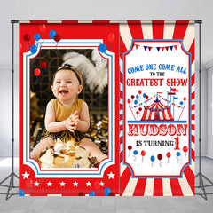 Lofaris Circus Greatest Show Custom 1st Birthday Backdrop