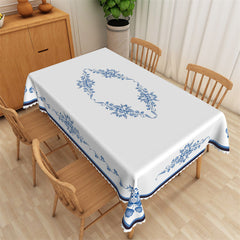 Lofaris Classic Blue And White Porcelain Pattern Tablecloth