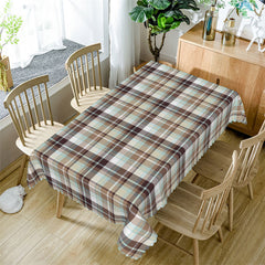 Lofaris Classic Brown Tartan Dining Rectangle Tablecloth