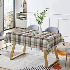 Lofaris Classic Brown Tartan Dining Rectangle Tablecloth