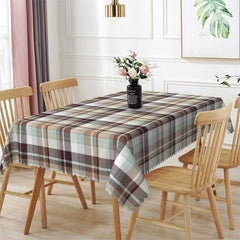 Lofaris Classic Brown Tartan Dining Rectangle Tablecloth