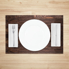 Lofaris Classic Dark Brown Wooden Wall Set Of 4 Placemats