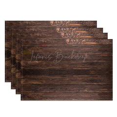 Lofaris Classic Dark Brown Wooden Wall Set Of 4 Placemats