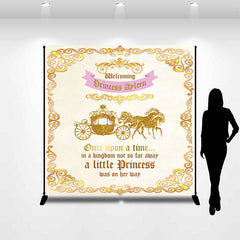 Lofaris Classic Fairy Gold Glitter Custom Birthday Backdrop