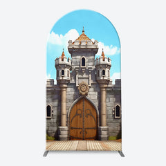 Lofaris Classic Game Castle Blue Sky Arch Birthday Backdrop