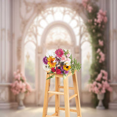 Lofaris Classic Luxury Flower Door Spring Sunshine Backdrop