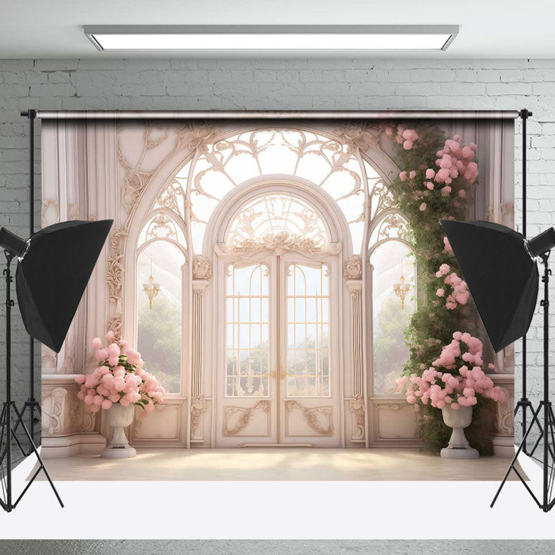 Lofaris Classic Luxury Flower Door Spring Sunshine Backdrop