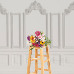 Lofaris Classic Mirror Frame White Wall Photoshoot Backdrop