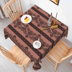 Lofaris Classic Pattern Stripe Wine Red Tablecloth For Decor