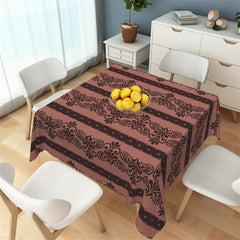 Lofaris Classic Pattern Stripe Wine Red Tablecloth For Decor