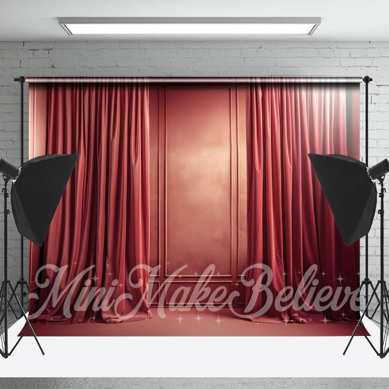 Lofaris Classic Red Wall Curtain Backdrop For Photography