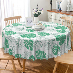 Lofaris Classic Tropical Monstera Patterns Round Tablecloth