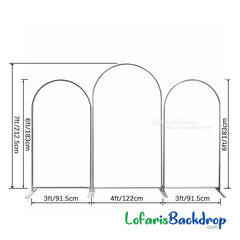 Lofaris Classic White Green Golden Marble Arch Backdrop Kit