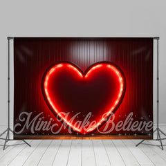 Lofaris Classy Heart Red Neon Light Valentines Day Backdrop