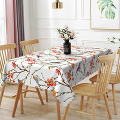 Lofaris Classy Spring Flowers Brids Branch Bud Tablecloth