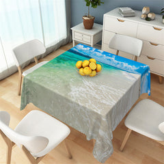 Lofaris Clear Sea And Blue Sky Vacation Square Tablecloth